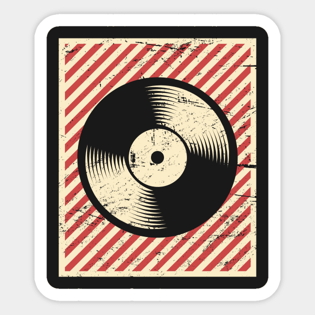 Vintage Vinyl Record Poster Sticker by MeatMan